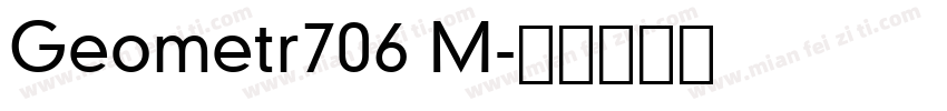 Geometr706 M字体转换